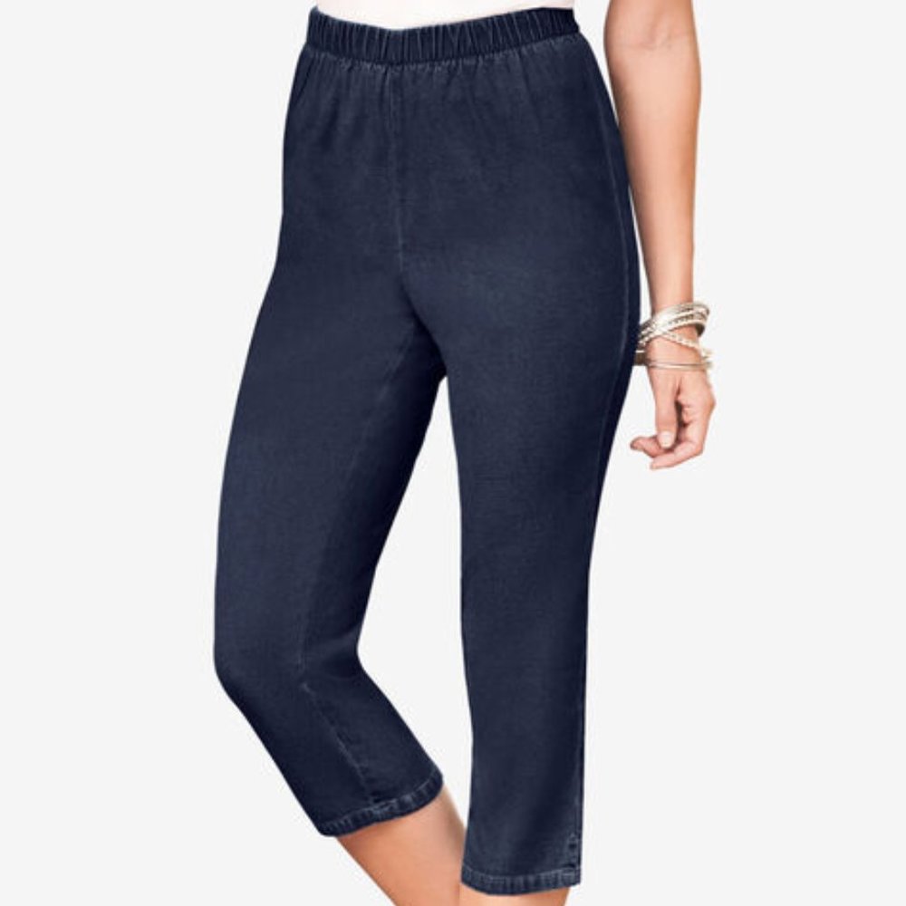 JEANS PULL ON STRETCH CAPRI-DENIM 24/7-NWT